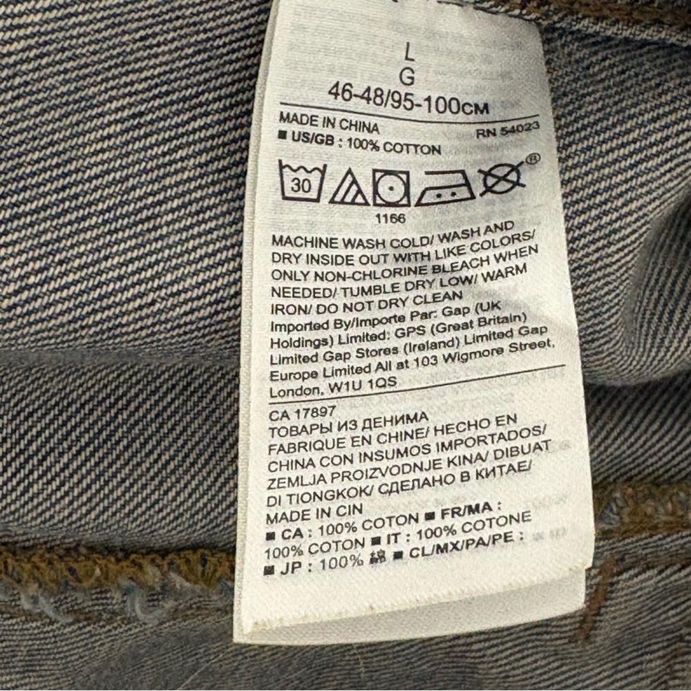Banana Republic Classic Blue Denim 100% Cotton Jacket Sz L - Picture 5 of 7